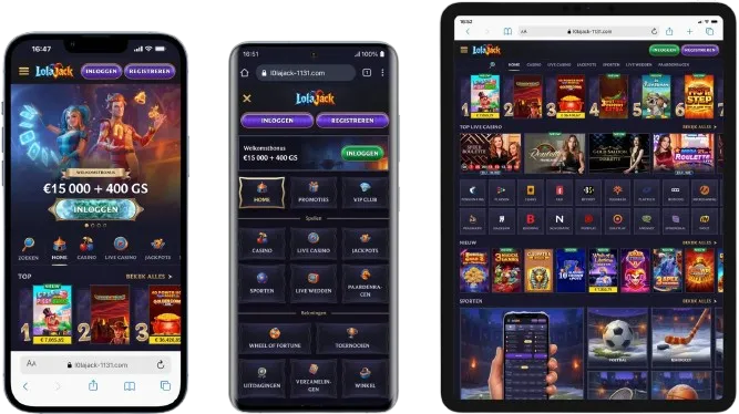 LolaJack Casino App-schermafbeelding